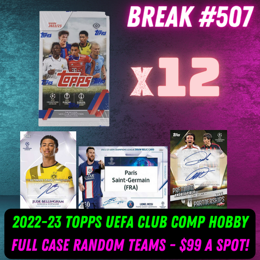 Break 507 - 22/23 Topps UEFA Club Competition - FULL CASE - Random Teams