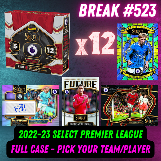 Break 523 - 22/23 Select Premier League Hobby - FULL CASE - Pick Your Player / Team