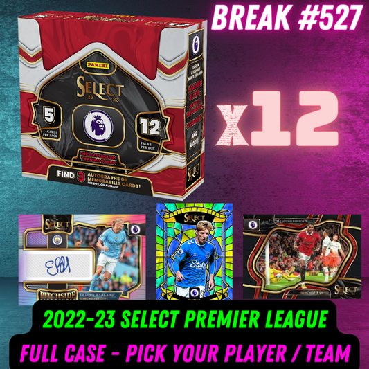 Break 527 - 22/23 Select Premier League Hobby - FULL CASE - Pick Your Player / Team