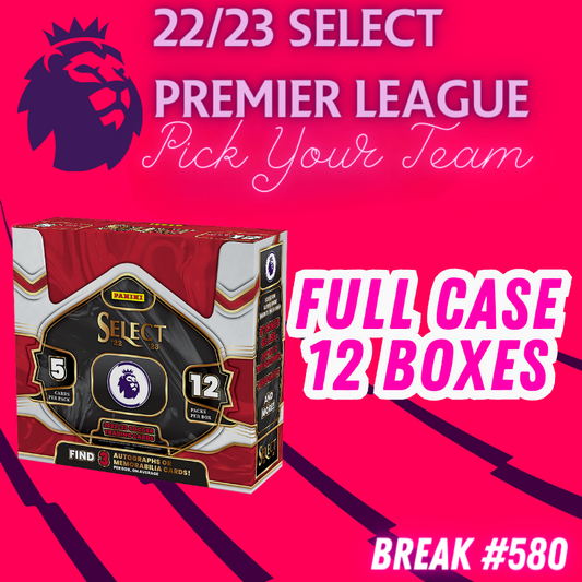 Break 580 - 22/23 Select Premier League Hobby FULL CASE - 12 Boxes - Pick Your Player / Team