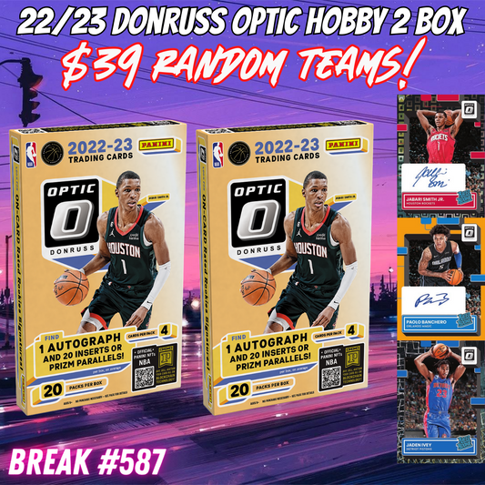 Break 587 - NBA 22/23 Donruss Optic Hobby 2 Box - $39 Random Teams!