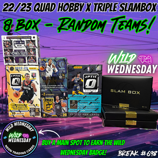 Break 698 - NBA 22/23 Quad Hobby ft Contenders + Triple Slam Box - 8 Box Random Teams!
