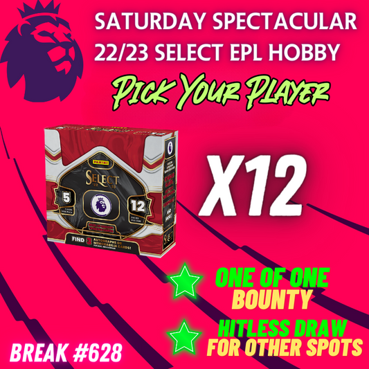Break 628 - Saturday Spectacular 22/23 Select EPL Hobby - FULL CASE - 12 Boxes - Pick Your Player!