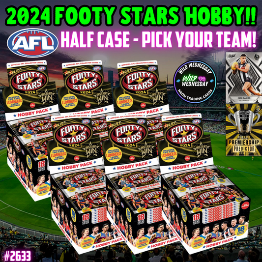 Break 2633 - Select 2024 Footy Stars Hobby - HALF CASE - Pick Your Team!