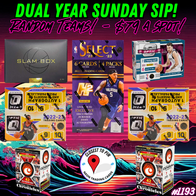 Break 1193 - NBA Dual Year 7 Box Mixer FT Contenders Optic, Select H2, Optic FB & SlamBox - Random Teams - $79 a spot!