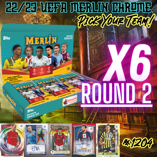 Break 1204 - 22/23 Topps UEFA Merlin Chrome Hobby - Half Case - Pick Your Player / Team Round 2