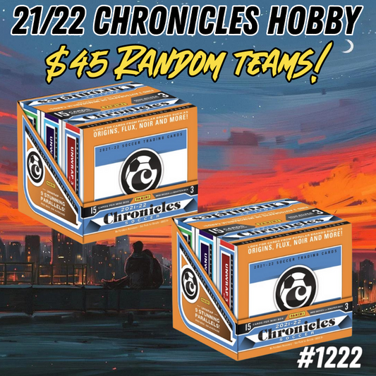 Break 1222 - 21/22 Chronicles Soccer Hobby - 2 Box - Random Teams - $45 a spot!