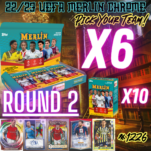 Break 1226 - 22/23 Merlin Chrome Hobby Half Case + 10 Blasters - Pick Your Team/Player ROUND 2!