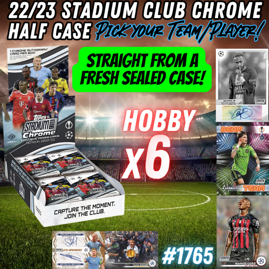 Break 1765 - 22/23 UCL Stadium Club Hobby HALF CASE - Pick Your Team/Player!