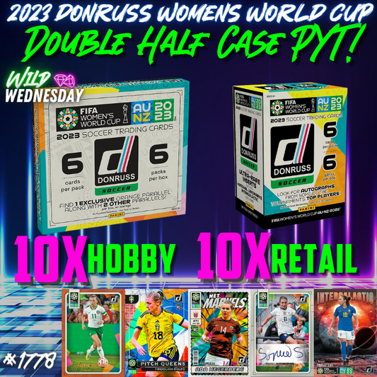 Break 1778 - 2023 Panini Donruss Women's World Cup - Double Half Case - Hobby x Retail 20 Boxer - Pick Your Team