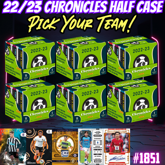 Break 1851 - 22/23 Chronicles Soccer HALF CASE - Pick Your Team!