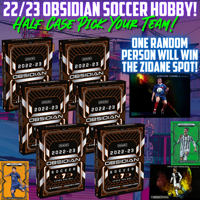 Break 2268 - 22/23 Obsidian Soccer HOBBY HALF CASE - Pick Your Player / Team