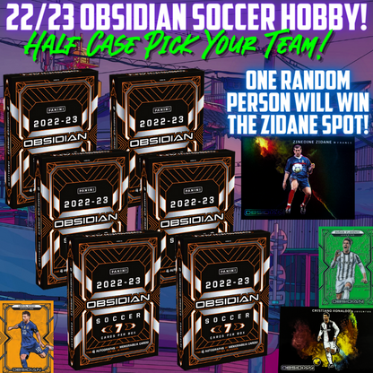Break 2268 - 22/23 Obsidian Soccer HOBBY HALF CASE - Pick Your Player / Team