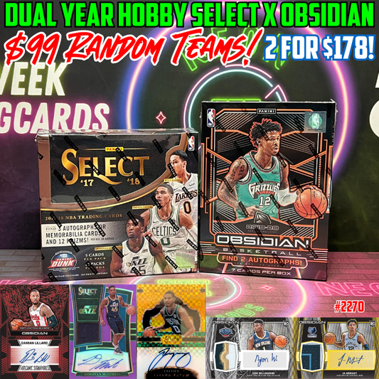 Break 2270 - NBA Dual Year Hobby Select x Obsidian - $99 Random Teams!