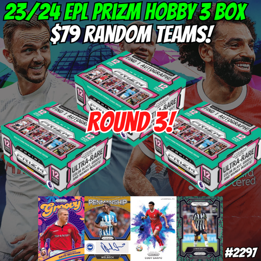 Break 2297 - 23/24 EPL Prizm 3 Box - Random Teams - $79 a spot ROUND 3!