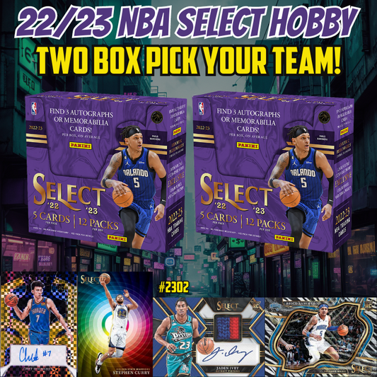 Break 2302 - NBA - 22/23 Panini Select HOBBY - 2 Box - Pick Your Team!