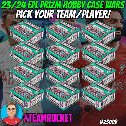 Break 2300B - CASE WARS - 23/24 EPL Prizm FULL CASE  Pick Your Team - TEAM ROCKET