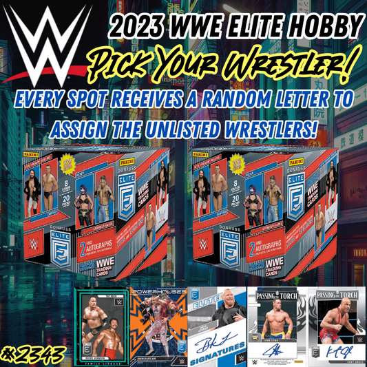 Break 2343 - 2023 WWE Elite Hobby - 2 Box Pick Your Wrestler & Receive Random Letter!