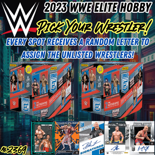 Break 2369 - 2023 WWE Elite Hobby - 2 Box Pick Your Wrestler & Receive Random Letter!