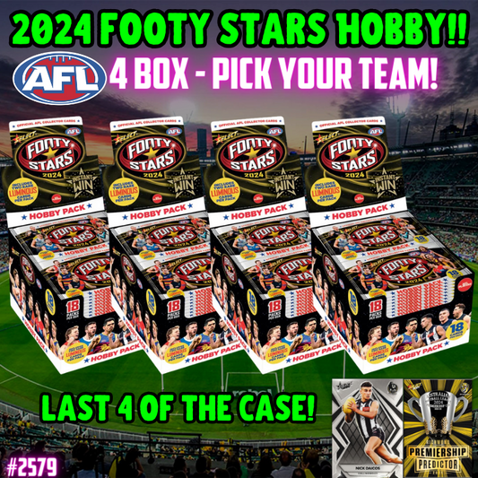 Break 2579 - Select 2024 AFL Footy Stars HOBBY - 4 Box - Pick Your Team!