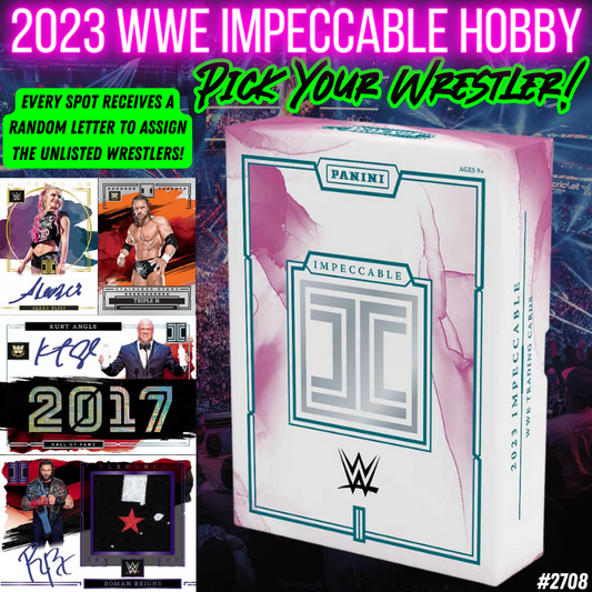 Break 2708 - 2023 WWE Impeccable Hobby - Pick Your Wrestler + Random Letter!