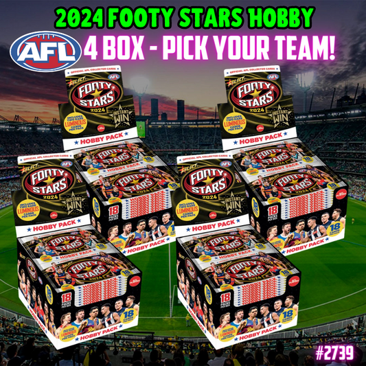 Break 2739 - 2024 AFL Footy Stars Hobby - 4 Box - Pick Your Team