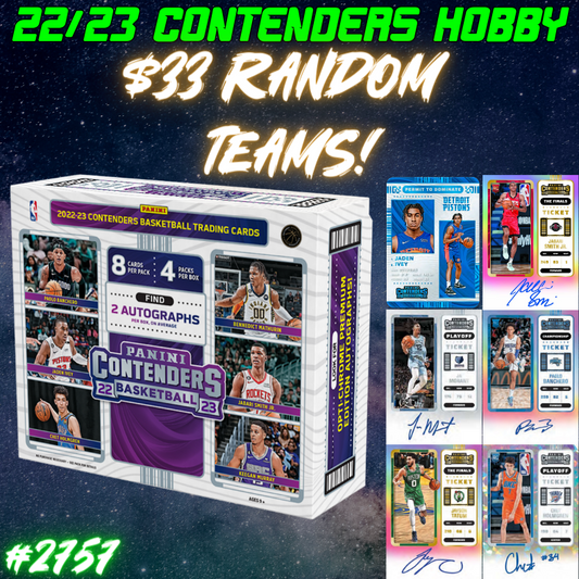 Break 2757 - NBA 22/23 Contenders Hobby - $33 Random Teams!
