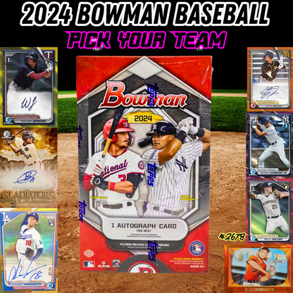 Break 2768 - 2024 Bowman Baseball Hobby - Pick Your Team!