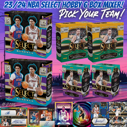 Break 2786 - 23/24 NBA Select Hobby x Retail 6 Box Mixer - Pick Your Team!