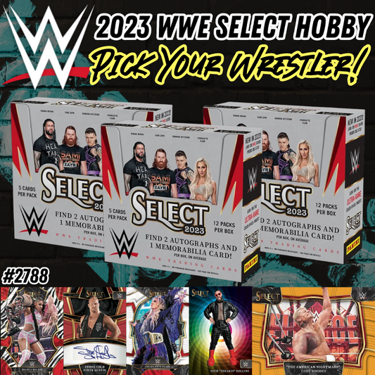 Break 2788 - 2023 WWE Select Hobby 3 Box - Pick Your Wrestler!