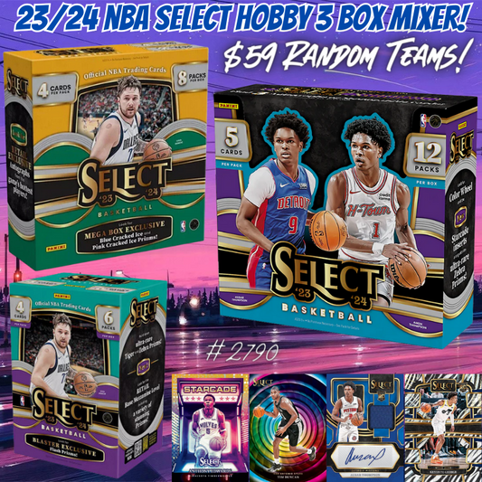Break 2790 - NBA 23/24 Select Hobby x Mega 3 Box - $59 Random Teams!