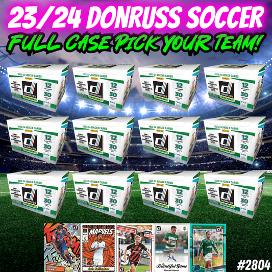 Break 2804 - 23/24 Donruss Soccer Hobby RELEASE DAY - FULL CASE - Pick Your Team