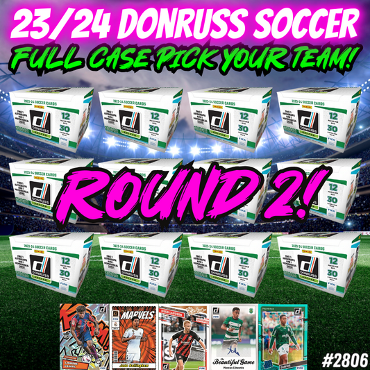 Break 2806 - 23/24 Donruss Soccer Hobby RELEASE DAY - FULL CASE - Pick Your Team ROUND 2