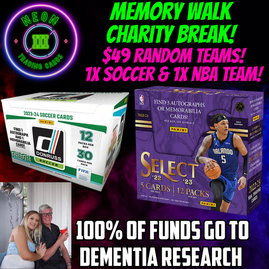 Break 2822 - Memory Walk Dual Sport Charity Break - $49 Random Teams!