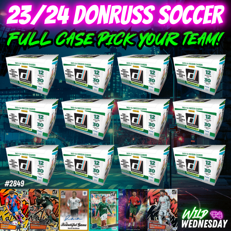 Break 2849 - 23/24 Donruss Soccer Hobby 12 Box FULL CASE - Pick Your Team/Player!