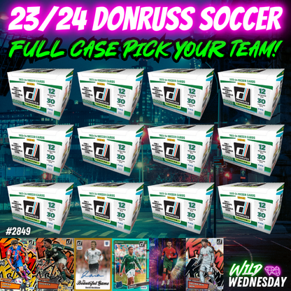 Break 2849 - 23/24 Donruss Soccer Hobby 12 Box FULL CASE - Pick Your Team/Player!