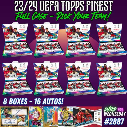 Break 2887 - 23/24 Topps Finest UEFA Club Comp - FULL CASE - Pick Your Team