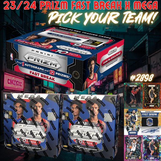 Break 2898 - NBA 23/24 Prizm Fast Break x Fanatics Mega 3 Box - Pick Your Team!