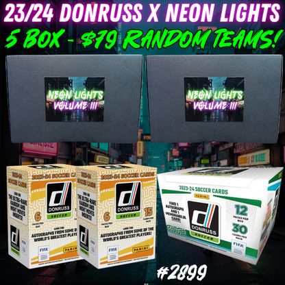 Break 2899 - 23/24 Donruss x Neon Lights 5 Box - $79 Random Teams!