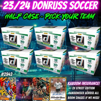 Break 2942 - 23/24 Donruss Soccer Hobby - Half Case - Pick Your Team