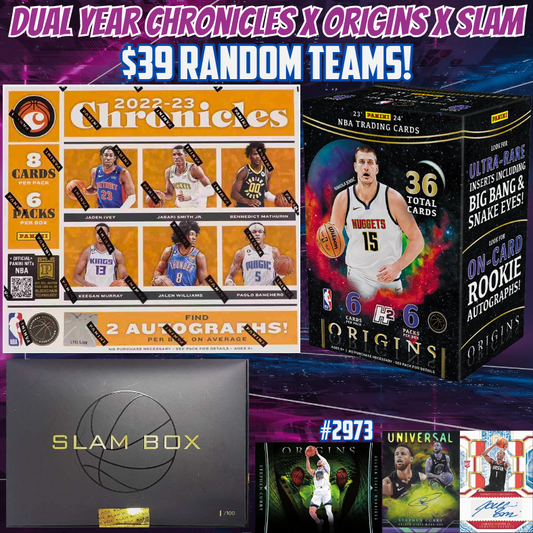 Break 2973 - NBA Dual Year Chronicles x Origins x Slam 3 Box - $39 Random Teams!