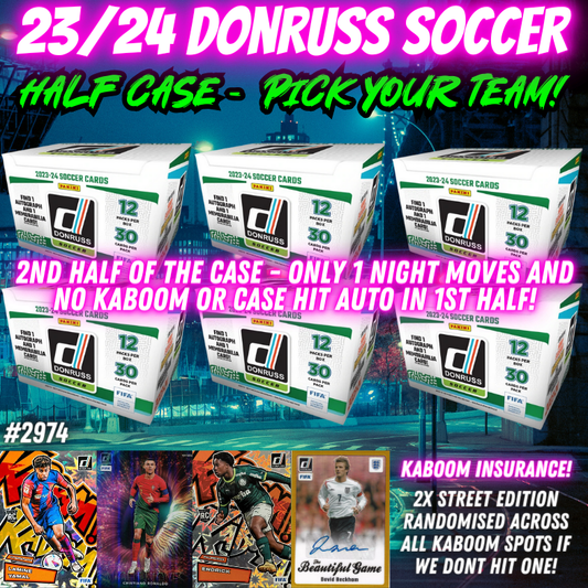 Break 2974 - 23/24 Donruss Soccer Hobby - Half Case - Pick Your Team!