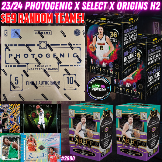 Break 2980 - NBA 23/24 Photogenic x Origins x Select 5 Box - $69 Random Teams!