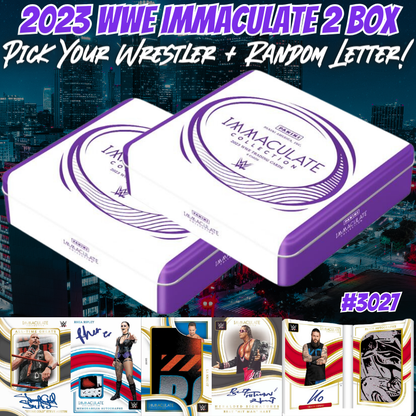 Break 3027 - 2023 WWE Immaculate Hobby 2 Box - Pick Your Wrestler + Random Letter!