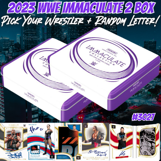 Break 3027 - 2023 WWE Immaculate Hobby 2 Box - Pick Your Wrestler + Random Letter!