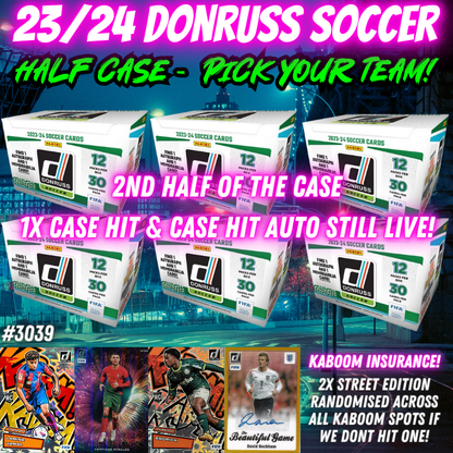 Break 3039 - 23/24 Donruss Soccer Hobby - Half Case - Pick Your Team!