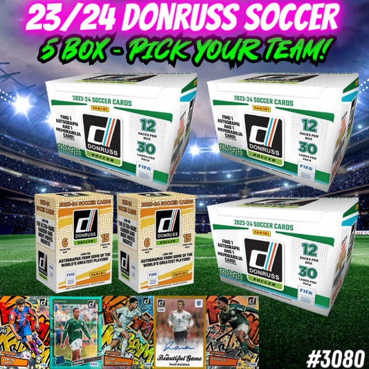 Break 3080 - 23/24 Donruss Soccer Hobby - 3 Box - Pick Your Team!