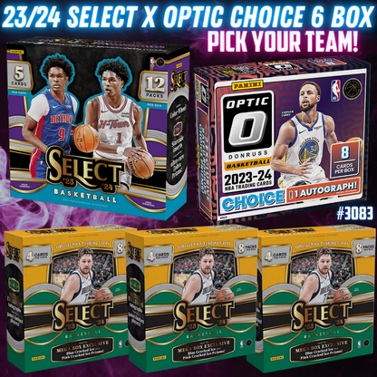 Break 3083 - NBA 23/24 Select Hobby x Optic Choice 5 Box - Pick Your Team!