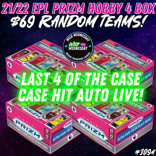 Break 3094 - 21/22 EPL Prizm Hobby 4 Box - $69 Random Teams!