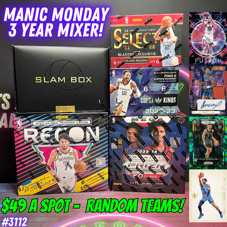 Break 3112 - NBA Triple Year Manic Monday 5 Box Random Teams!